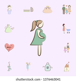 Pregnant icon. mother icons universal set for web and mobile