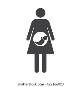 Pregnant icon Vector Illustration on the white background.