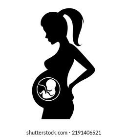 pregnant icon vector sign isolated for graphic and web design. pregnant symbol template color editable on white background.