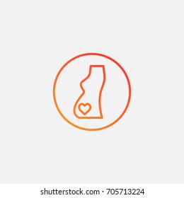 Pregnant icon.gradient illustration isolated vector sign symbol