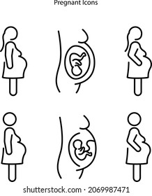 pregnant icons isolated on white background. pregnant icon trendy and modern pregnant symbol for logo, web, app, UI. pregnant icon simple sign.