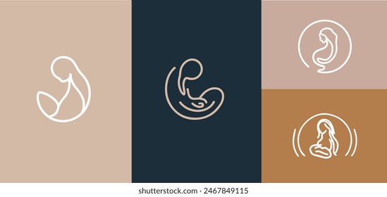 Pregnant Idea logo design vector template inspiration