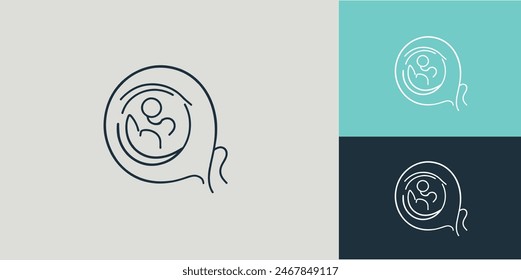 Pregnant Idea logo design vector template inspiration