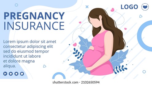 Pregnant Lady or Mother Post Health care Template Flat Design Illustration Editable of Square Background for Social media or Greetings Card