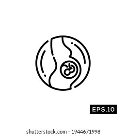Pregnant Line Icon. Baby born Icon Vector Illustration Template For Web and Mobile