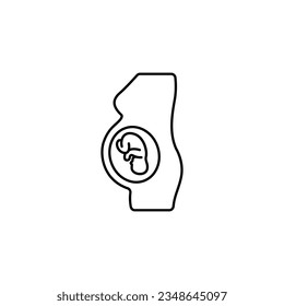 Pregnant line icon vector design