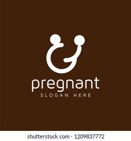 Pregnant logo Logo Design Element. logo Vector Template