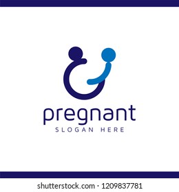 Pregnant logo Logo Design Element. logo Vector Template