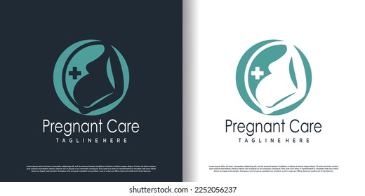 vector de diseño de logotipo preñado con concepto exclusivo moderno vector premium