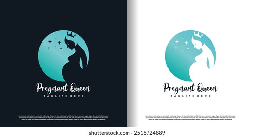 Pregnant logo design vector with modern concept premium vector