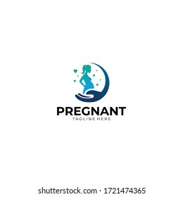 pregnant logo icon vector isolated