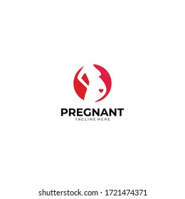 pregnant logo icon vector isolated