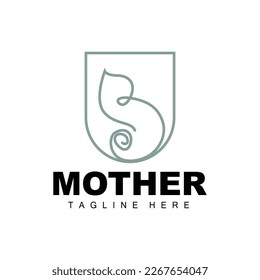 Pregnant Logo, Mom And Baby Health Care Design, Pregnant And Baby Medicine Brand Icon Vector