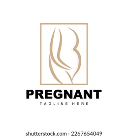 Pregnant Logo, Mom And Baby Health Care Design, Pregnant And Baby Medicine Brand Icon Vector