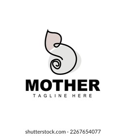 Pregnant Logo, Mom And Baby Health Care Design, Pregnant And Baby Medicine Brand Icon Vector
