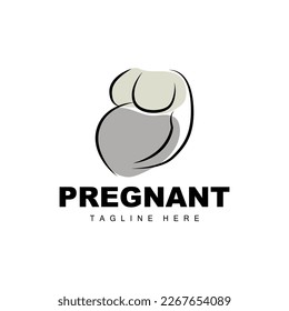 Pregnant Logo, Mom And Baby Health Care Design, Pregnant And Baby Medicine Brand Icon Vector