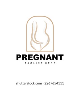 Pregnant Logo, Mom And Baby Health Care Design, Pregnant And Baby Medicine Brand Icon Vector