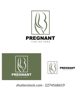 Pregnant Logo, Mom And Baby Health Care Design, Pregnant And Baby Medicine Brand Icon Vector