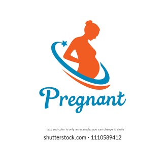 Pregnant Logo Symbol Template Design Vector, Emblem, Design Concept, Creative Symbol, Icon