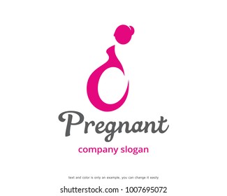 Pregnant Logo Template Design Vector, Emblem, Design Concept, Creative Symbol, Icon
