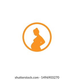 pregnant logo template, design vector icon, logo concept