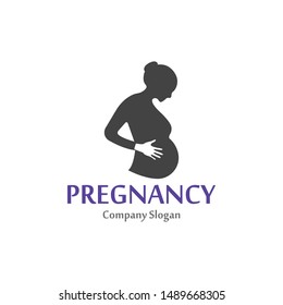 Pregnant logo template vector, design concept creative icon