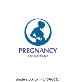 Pregnant logo template vector, design concept creative icon
