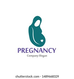 Pregnant logo template vector, design concept creative icon