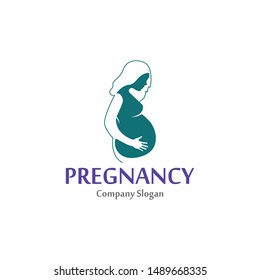 Pregnant logo template vector, design concept creative icon