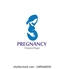 Pregnant logo template vector, design concept creative icon