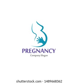 Pregnant logo template vector, design concept creative icon