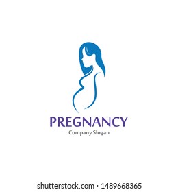 Pregnant logo template vector, design concept creative icon