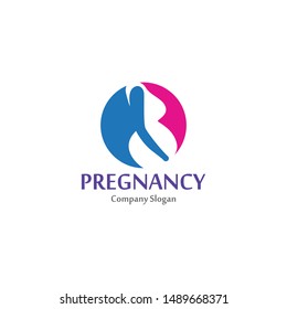 Pregnant logo template vector, design concept creative icon
