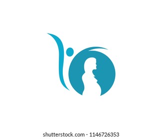 Pregnant logo template vector icon illustration design