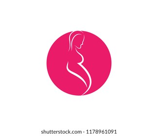 Pregnant logo template vector icon illustration design