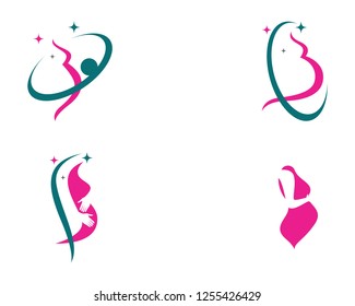 Pregnant logo template vector icon illustration design