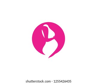 Pregnant logo template vector icon illustration design