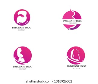 Diseño de ilustración vectorial de plantilla de logotipo preñado