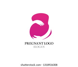 Pregnant logo template vector icon illustration design