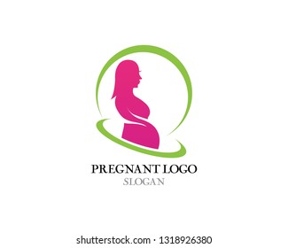 Pregnant logo template vector icon illustration design
