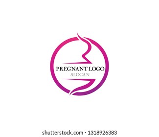Pregnant logo template vector icon illustration design
