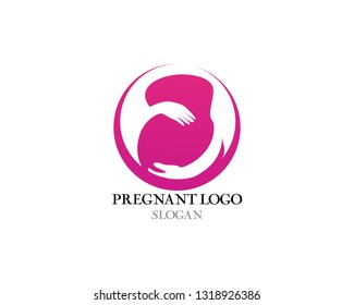 Pregnant logo template vector icon illustration design
