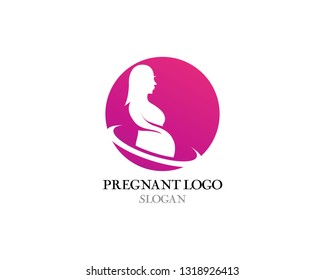 Pregnant logo template vector icon illustration design
