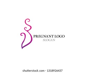 Pregnant logo template vector icon illustration design