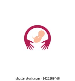 Pregnant logo template vector icon