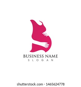Pregnant logo template vector icon illustration design