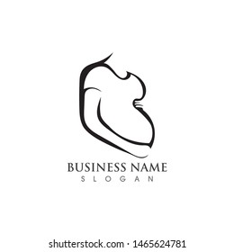 Pregnant logo template vector icon illustration design