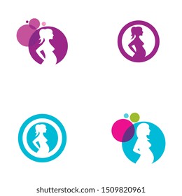 Pregnant logo template vector icon illustration design