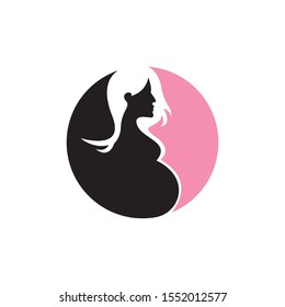 Pregnant logo template vector icon illustration design