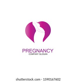 Pregnant logo template vector icon illustration design